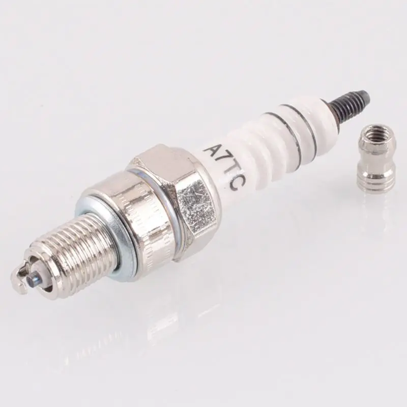 2Pcs 금속 점화 플러그 A7TC 10mm 먼지 자전거 Moped GY6 50cc-150cc 스쿠터에 적합