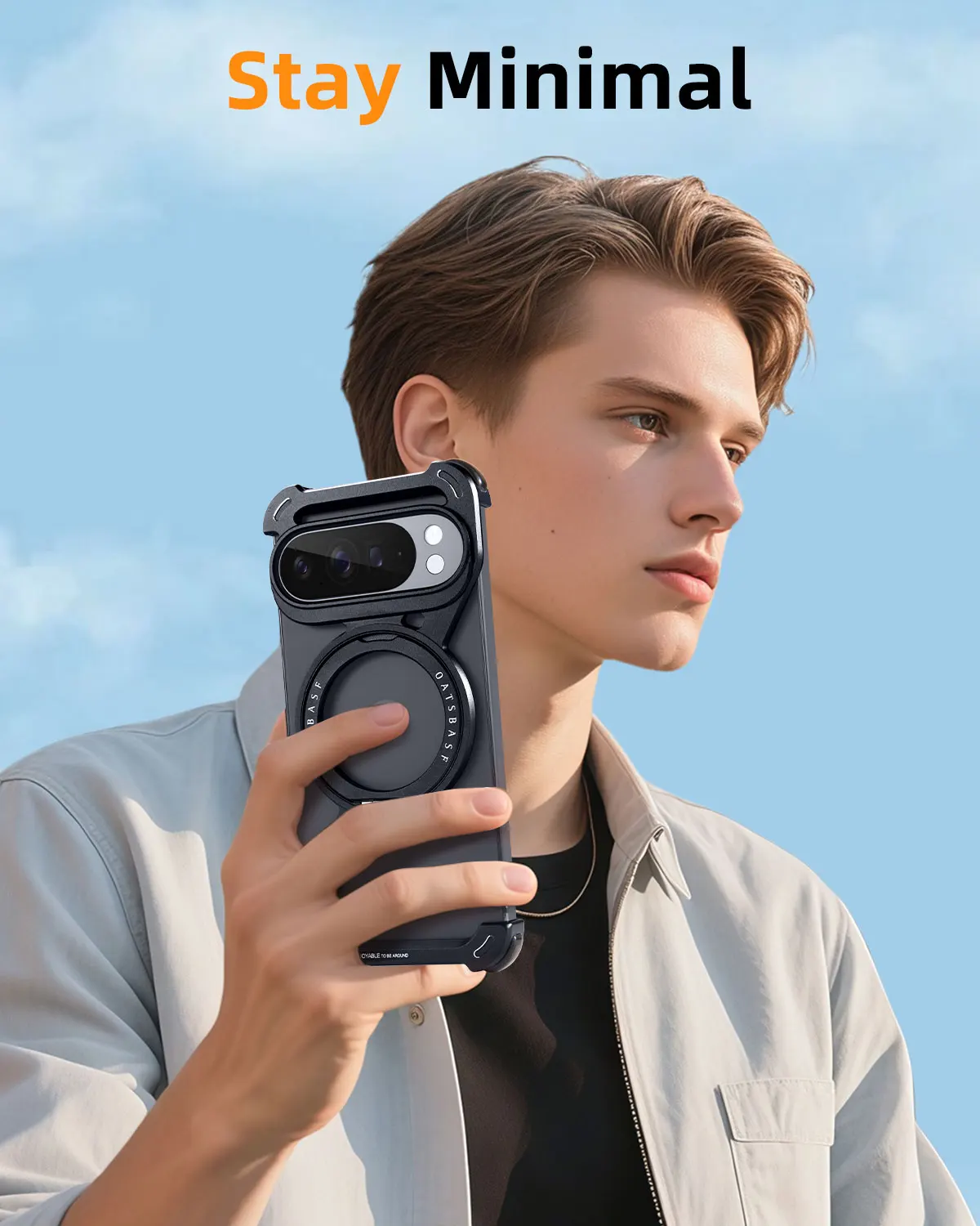 Eary Z Metal Magnetic Case for Google Pixel 10 Pro XL Magsafe 360°Rotation Ring Stand Frameless Shockproof Protector Phone Cover