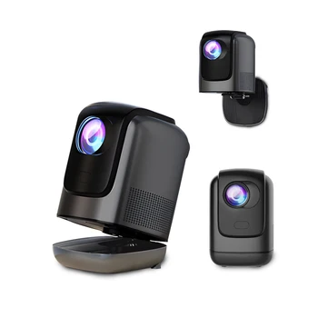 Projector Android Native 1080p Support 4K Wall Mount Design with 180°Adjustable Stand Portable WiFi Bluetooth, Model:TZ1 1
