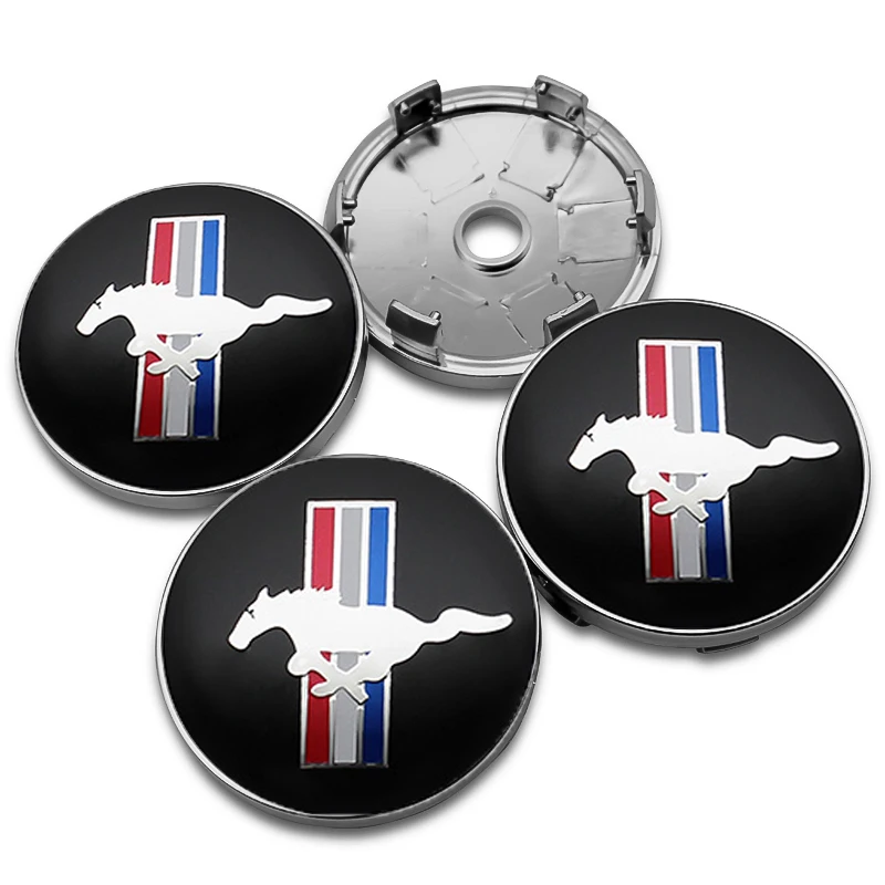 Set of 4 Premium Car Wheel Center Hub Cap Rim Cover Stickers, Multiple Sizes Available
