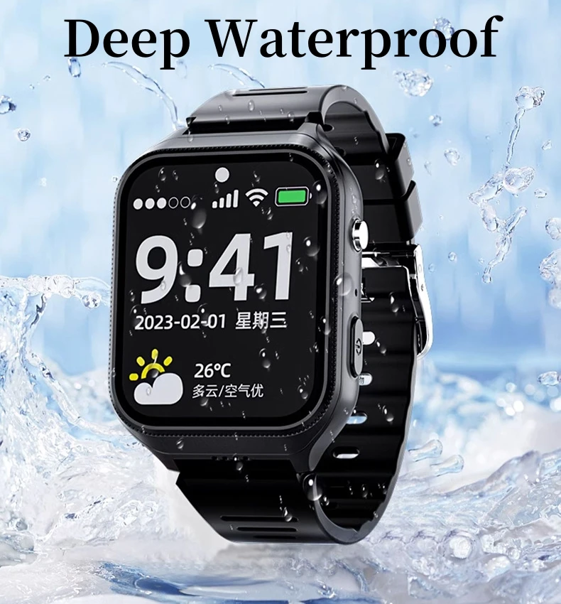 Elderly Smart Watch For Senior Falling Detection 4G Sim Card SOS Phone Call GPS Positioning Vibration Remind Footprint HRBP GS17 5