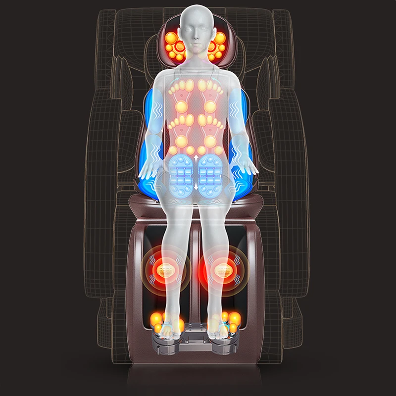 Upgrade Electric Full Body Massage Chair Neck Back Waist Massage Cushion Heat Vibrate Kneading Leg Massage Pad Seat Relaxation 3