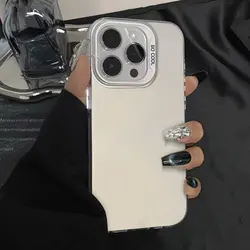 Premium Silver IMD Luxury Phone Case - Elegant & Durable Design for RedmiNote13Pro4G (WH-CYKS)