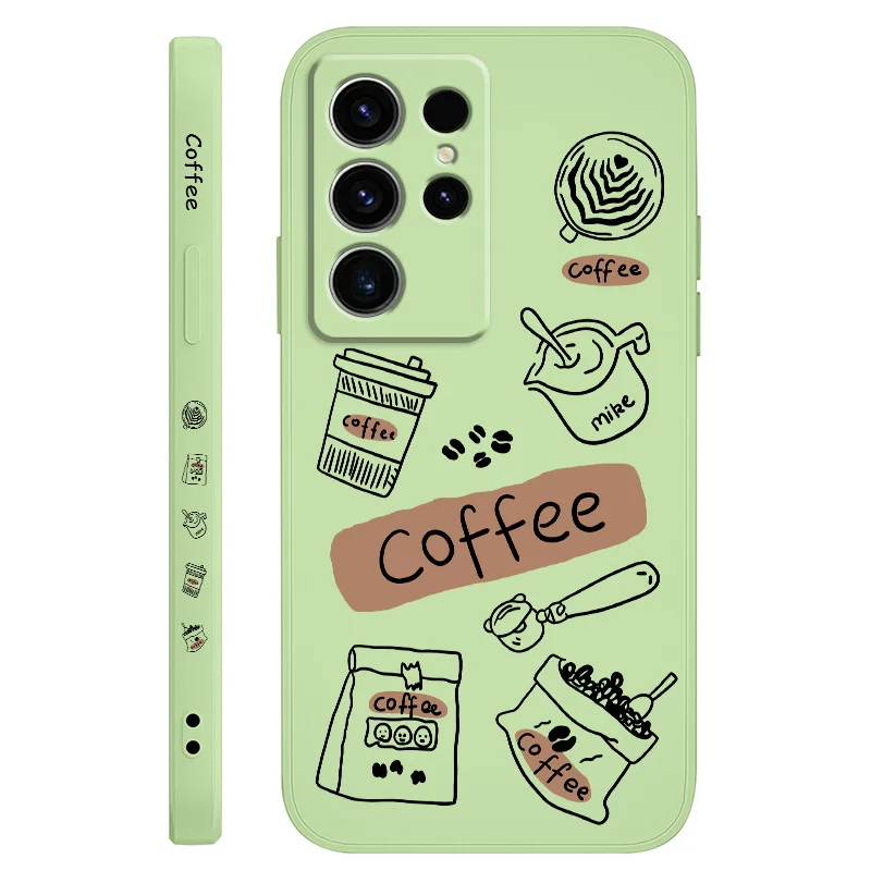 Coffee Beans Pattern Phone Case - Elegant and Durable Design