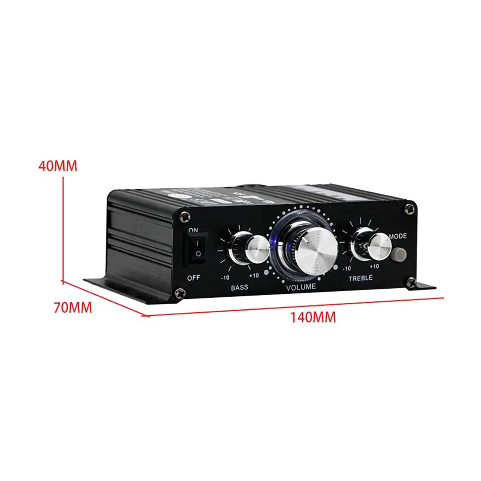 Bluetooth Power Amplifier Professional HiFi Sound for Home Theater Car Party