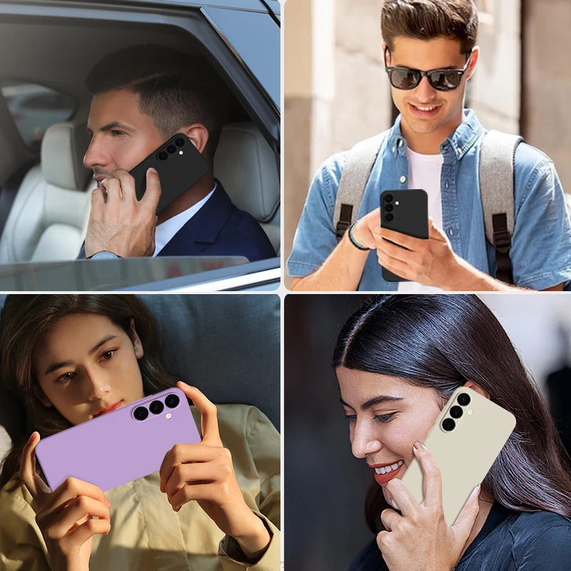 Premium Soft TPU Silicone Shockproof Phone Protector Case - Solid Color Cover