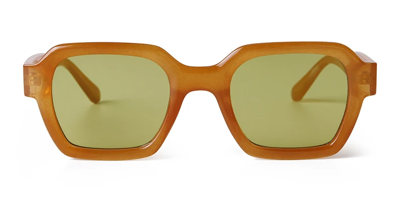 Geschichte Retro trend ige orange quadratische Sonnenbrille Frauen Männer Mode transparente grüne Rahmen Rechteck Sonnenbrille weibliche Farben – Detail 22