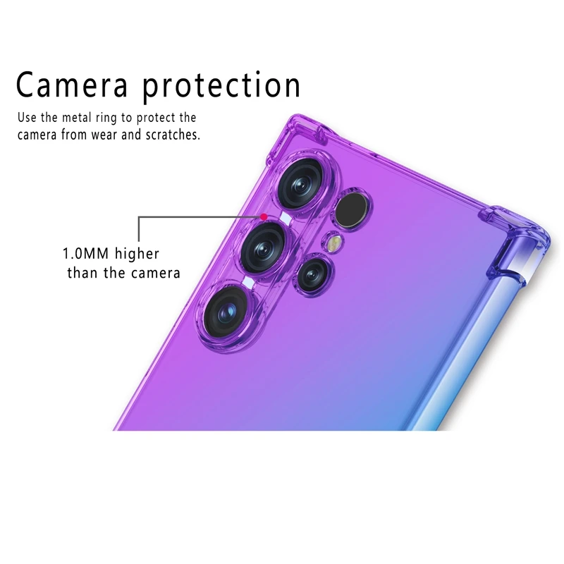 Gradient Transparent TPU Protective Case - Premium Protective Cover