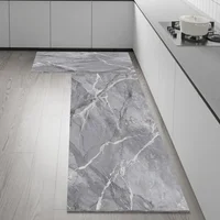 Minimalist Kitchen Floor Mat Non-slip Oil-proof Home PVC Leather Waterproof Wipeable Washable Carpet Balcony Rug Ковер Tapis 러그 1