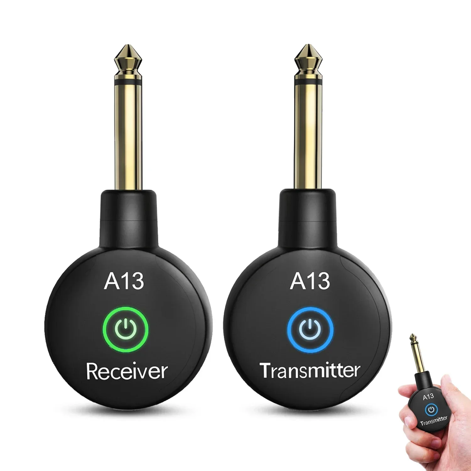 2.4GHz Mini Wireless Guitar System Rechargeable Audio Wireless Guitar Transmitter Receiver for Bass Electric Instruments