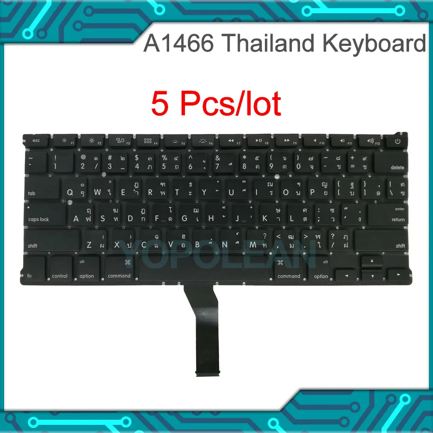 5 개/몫 새로운 A1466 태국어 Macbook 공기 13 "A1369 A1466 키보드 태국 레이아웃 2011 2017 년 ...