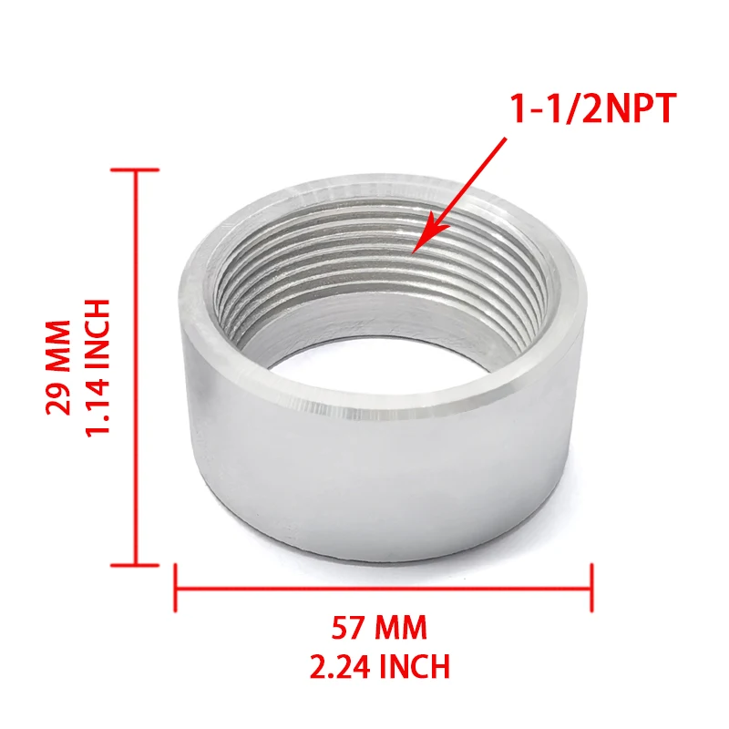 new type1-1/2NPT Female Aluminium Weld Bung Fitting Bung Weld Nut Car Accessories