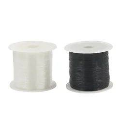Elegant Handmade Beaded Necklace with Black and White Nylon Thread - 0.2mm (6Pcs)