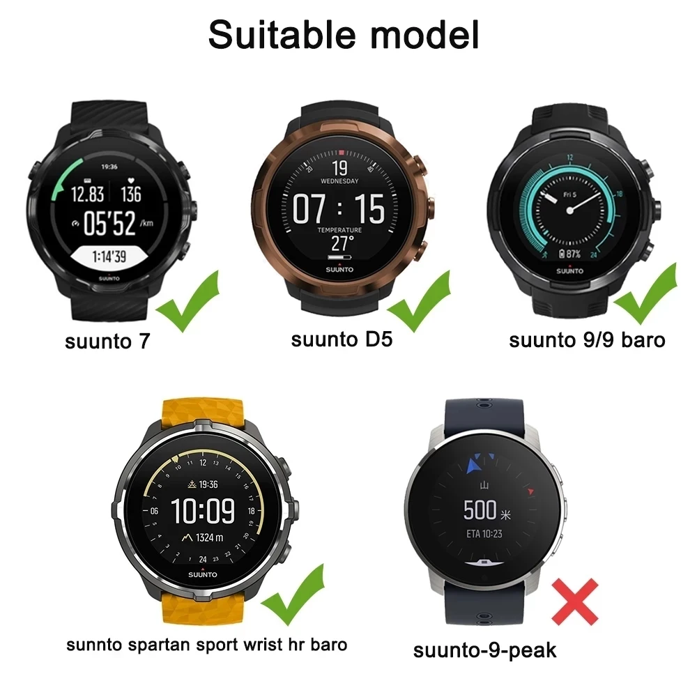 Ripley - CORREA SILICONA COMPATIBLE SUUNTO 7 / 9 BARO D5 24MM NEGRO