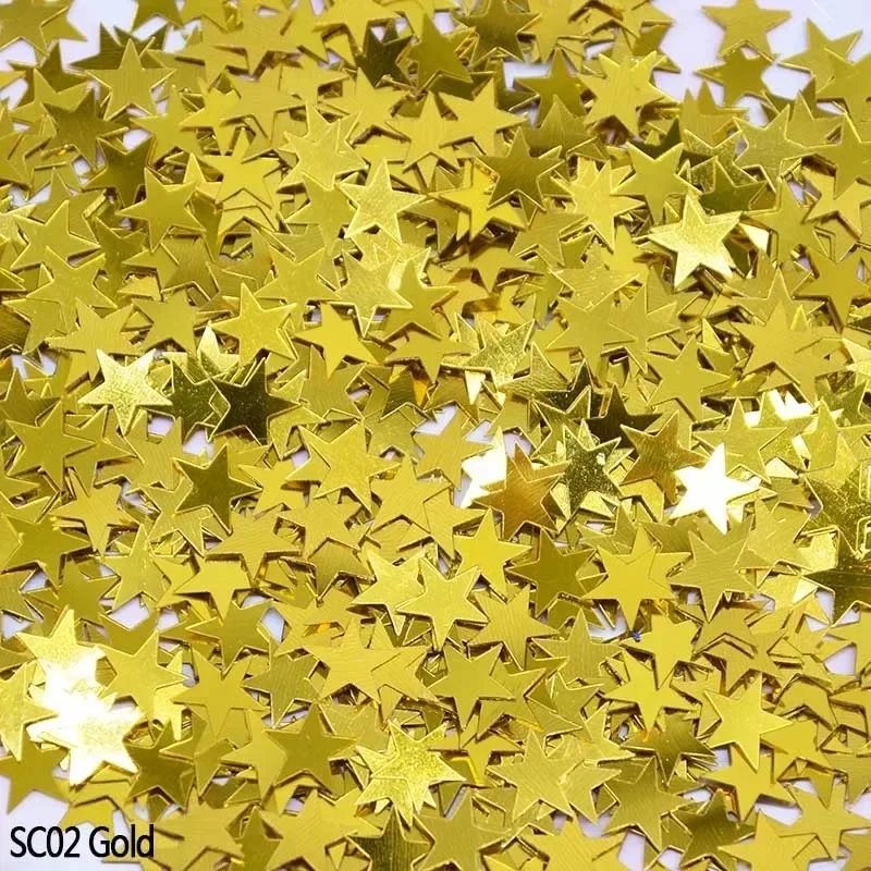 HESTYA 60g Coriandoli Stella Glitter Stella Coriandoli Da Tavolo Stelle Metalliche In Lamina Per Feste Nozze Festival Decorazioni Oro Argento 60g~p115402112
