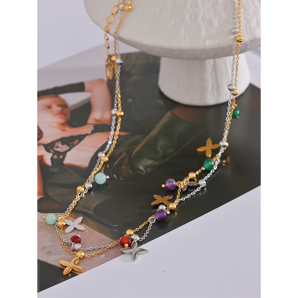 Yhpup Waterproof Stainless Steel Chain Necklace for Women