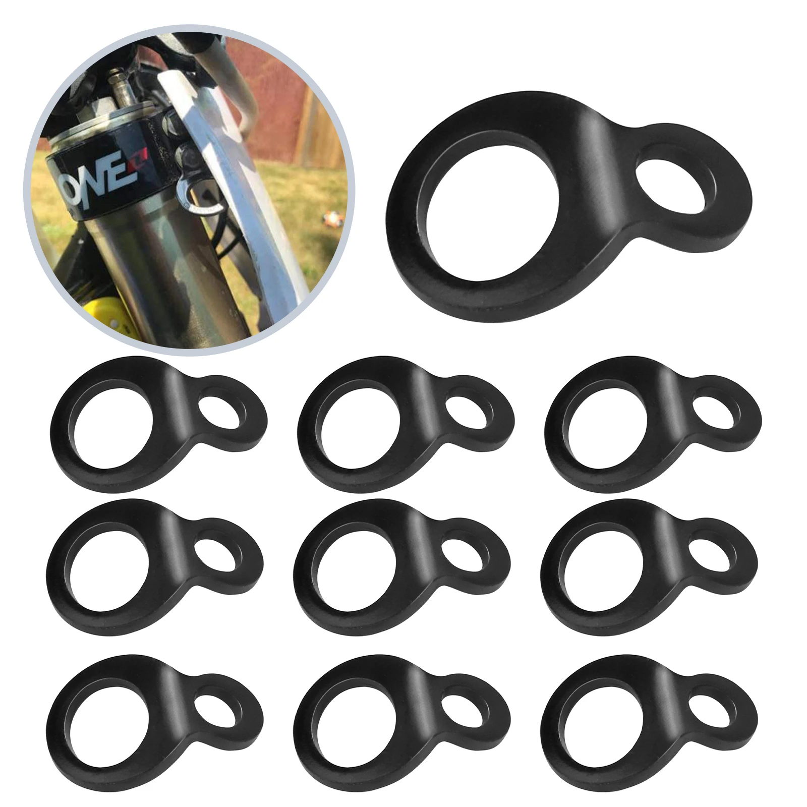 10Pcs Tie Down Strap Rings for Motorcycle Dirt Bike Atv Utv Attach Tie