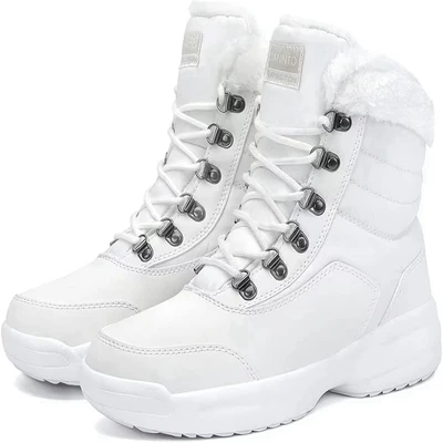 מגפי שלג פרוותיים מעובים במיוחד עמידים למים נעלי ספורט חיצוניות ללא החלקה נעלי חורף חמות לנשים עמידים בפני קור 25