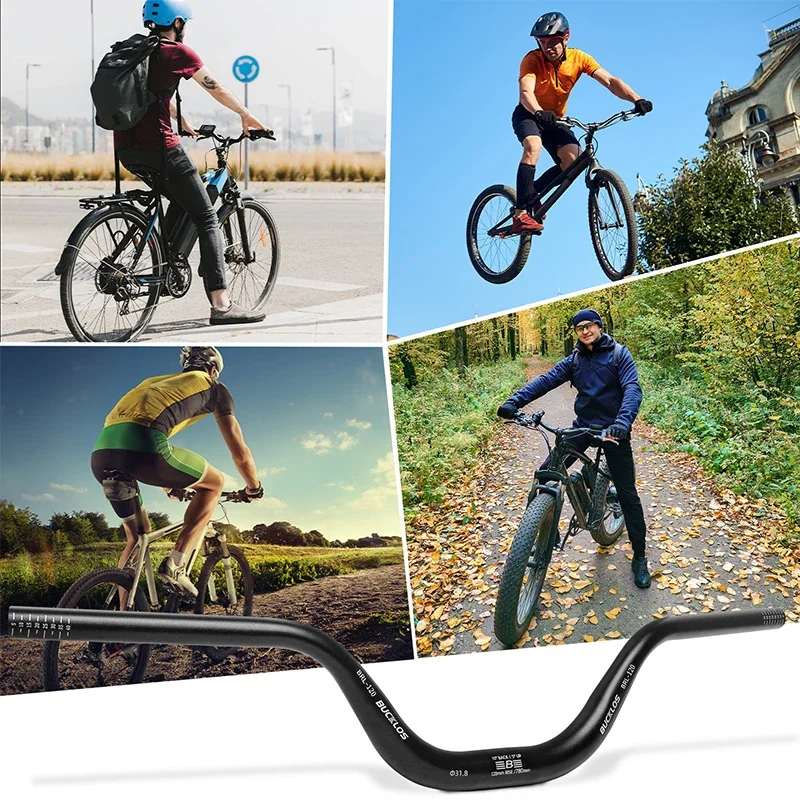 Mountain Bike Handlebar Bicycle Handlebar 31.8mm 720mm 780mm Rise 30/50/90/120mm Aluminum Alloy