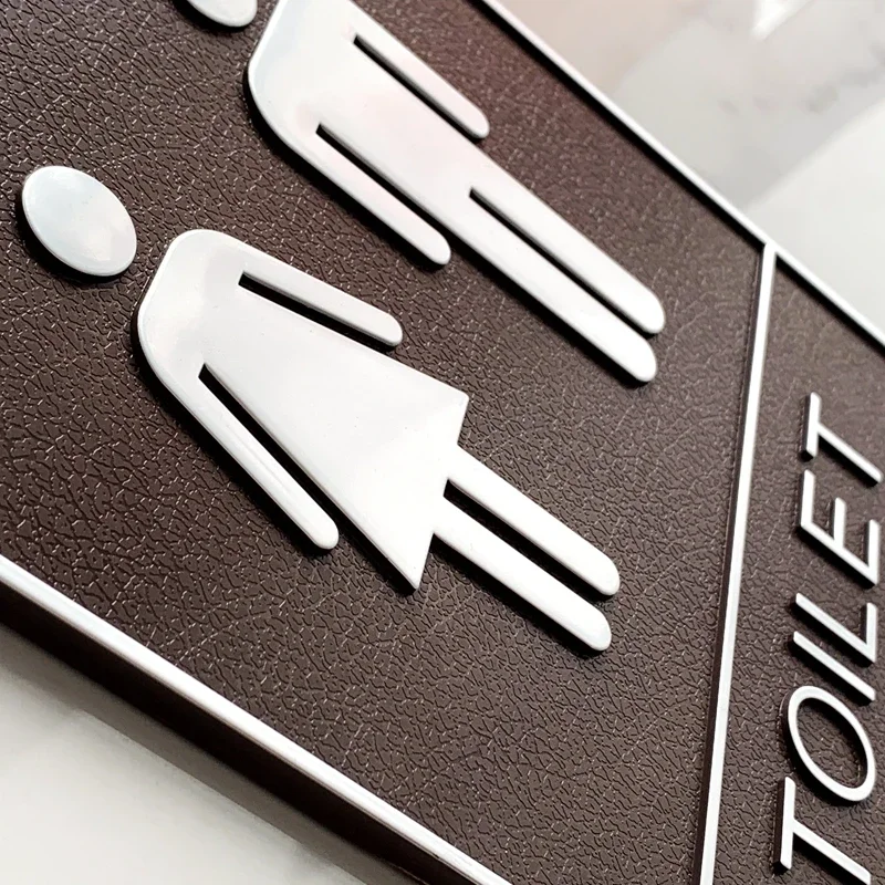 Washroom Directional Signs Creative Restroom Signs Men and Women Bathroom Signage Wall Stickers Toilet Door Plaques