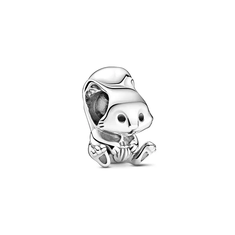 Little Dinosaur Owl Snake Pangolin Hippopotamus Pendant Charm Bead Fit Original Silver European 925 Bracelet Jewelry for Women 6