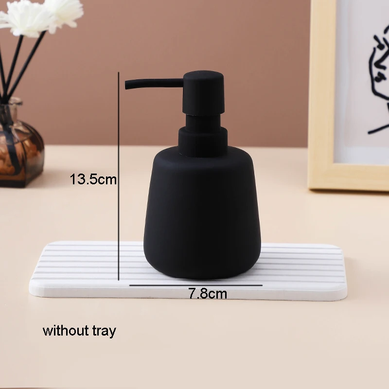 Keraminis rankų plovimo šampūno buteliukas Vienspalvis kūno prausimo losjono buteliuko dozatorius Namų nešiojamas muilo dozatorius Vonios kambario priedai