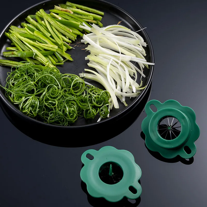 PWireless Plum Blossom Scallion Silk Knife Kitchen green onion  shredder, Green Onion cutter, Onion Cutter Graters