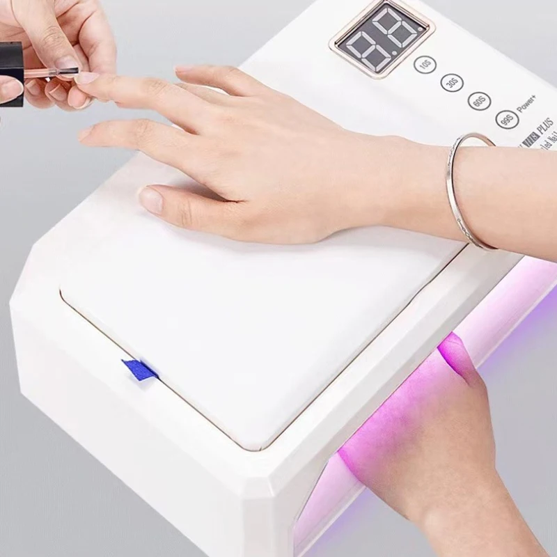 

New 288W Nail Lamp With Hand Pillow LED UV Nail Drying Hand Rest Pillow Holder High-power Quick-drying Nail Polish Baking Lamp
