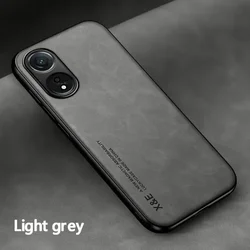 Shockproof Magnetic Holder Protective Phone Case and Cover for OPPO A60 4G (Light Grey)