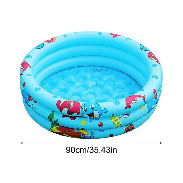 Circular Swimming Pool Kiddie Swimming Pool Three-Layer Kiddie Toddler Outdoor Pool Design Quick Drainage For Girl/Boy Outdoor 6