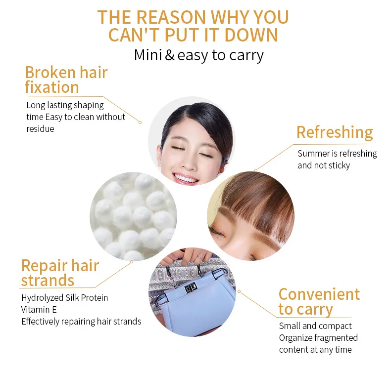 Hair Wax Stick 75g For Fly Aways And Frizz Hair Fruit Flavour Portable Styling Pomade Stick Broken Artifact Glue