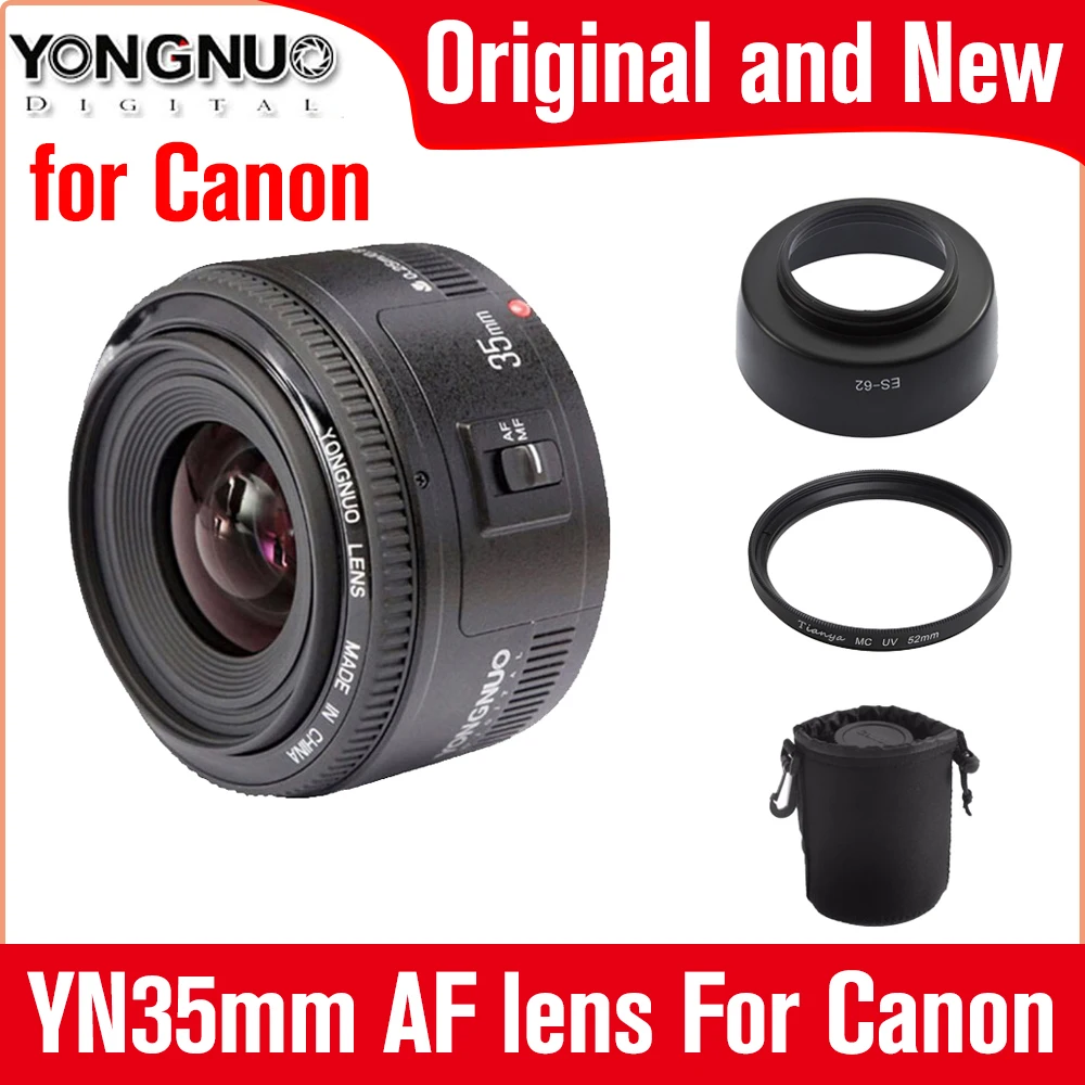 Yongnuo Yn35Mm Lente 35Mm F2 Obiettivo Di Messa A Fuoco Automatica Per Canon 450D 550D 650D 1100D 5D Mark Iii 700D 600D 70D 60D 6D Ef Mount Eos Camera