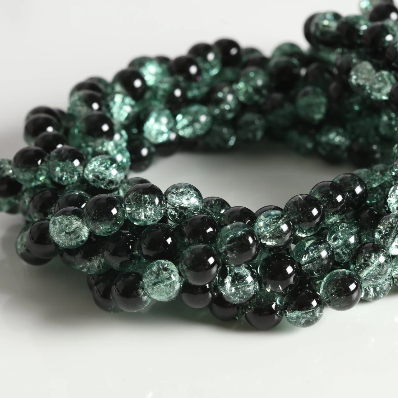 Elegant Pink Crackled Glass Beads for Handmade Jewelry Crafts