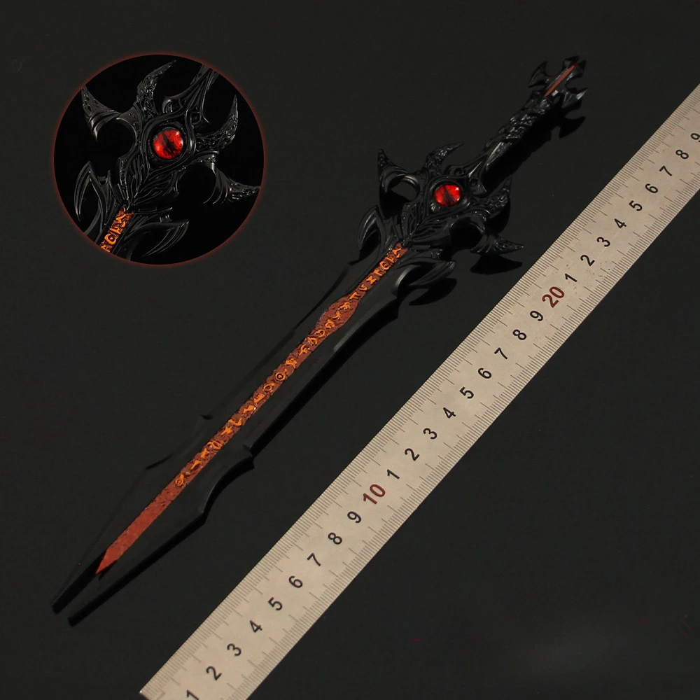 29CM Game Anime Peripheral, Chengshen Version Shura Magic Sword, Divine Katana Sword, Metal Weapon Model Ornament Toys Gifts Cosplay Sword Cosplay Toy