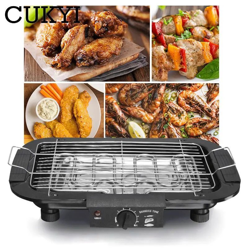 Smokeless Electric grill Firepower adjustable Washable Household Picnic Barbecue Machine Thermostatic Stainless steel Bakeware 6