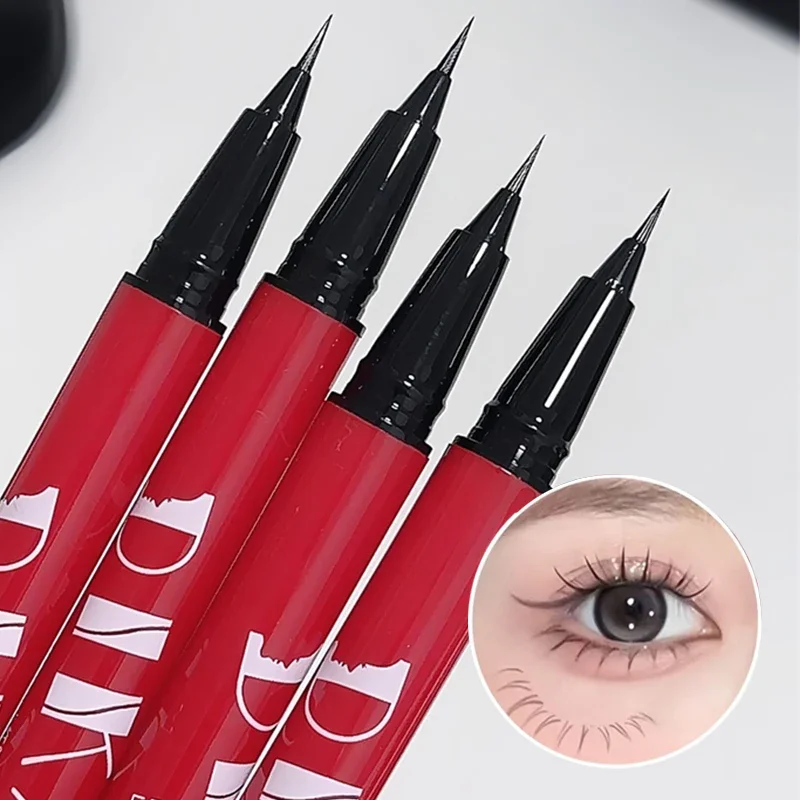 Ultra Thin Black Brown Lower Eyelash Eyeliner Pen Waterproof Long-Lasting Non Smudging Lying Silkworm Eye Liner Pencil Quick Dry 2