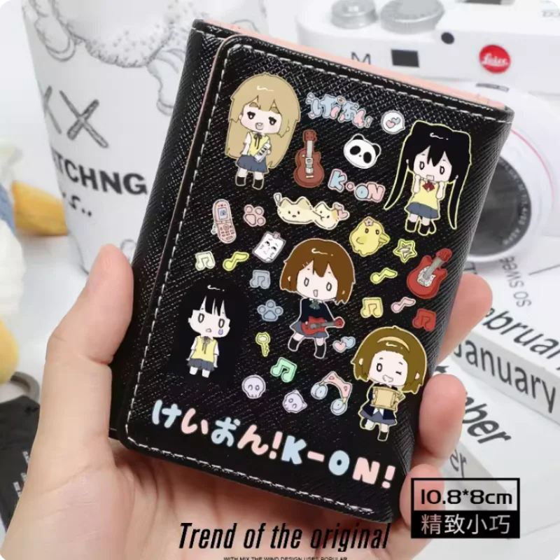 Anime K-on Nakano Azusa Hirasawa Yui  Fashion Wallets PU Purse Card Holder Hasp Money Bag Cosplay Gift B416