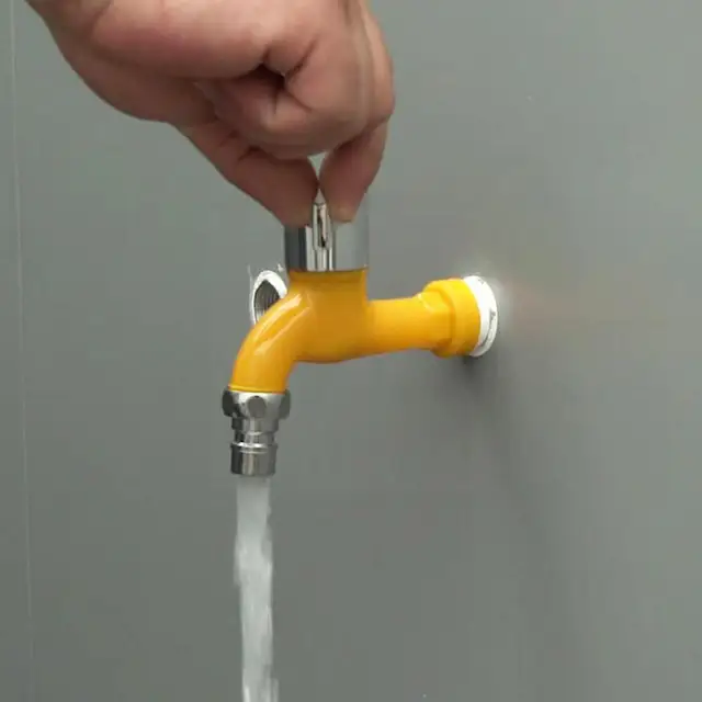 6 Színű Csaptelep 1/2 "Hímszál Falra Szerelt Mosó Tömlőgép Csatlakozó Víz Gyors Erkély Kerti K2N0 - Image 4