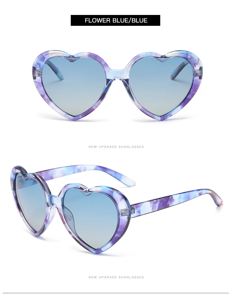 Mode Polarisierte Pfirsich Herz Sonnenbrille Beliebte Fantasy Gradient Brillen Anti UV Sonnenbrille Bunte Regenbogen Design UV400 – Detail 16