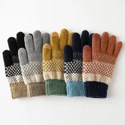 KayCrowne New Full Finger Touch Screen Gloves For Winter Grace Thick Warm Cycling Acrylic Skiing Riding Women Knitted Gloves Men
