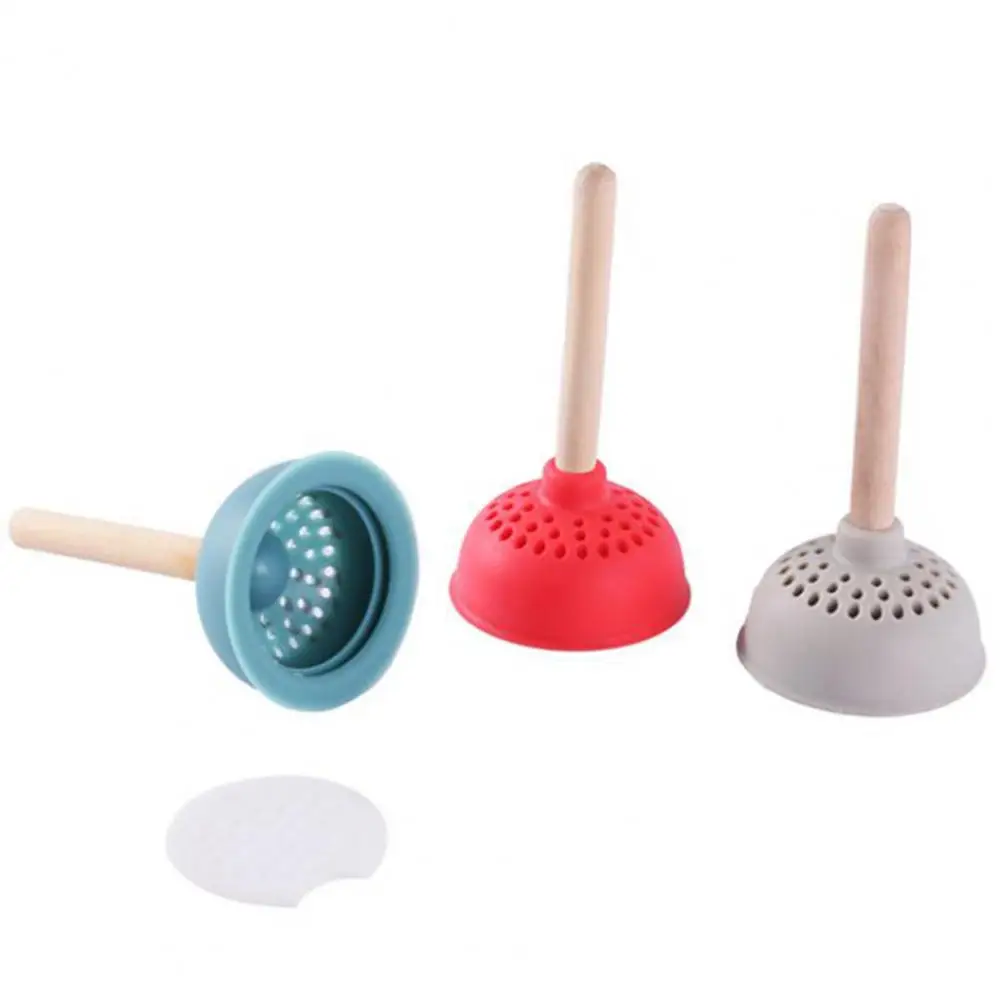 Tea Leaf Filter Toilet Pump Tea Infuser Infuser Durable Silicone Strainer with Handle Teaware for Home Kitchen Stainless