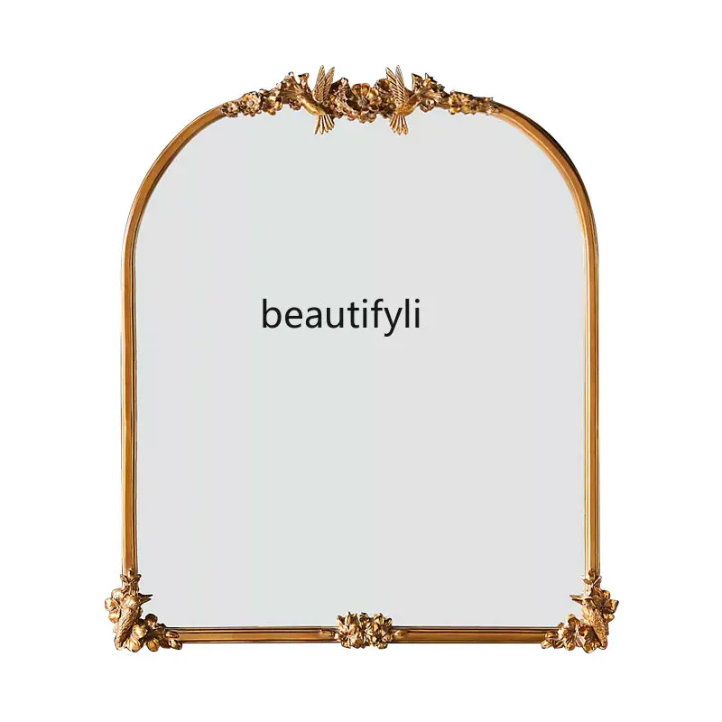 

Французское зеркало для макияжа в стиле ретро yj, Американское Зеркало для ванной комнаты, европейская шкала люкс, декоративное умное зеркало для гардероба