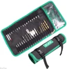 LAOA Tool Roll Up Bag with Transparent Zipper Pocket Tool Pouch for Drill Bit Screwdriver Bit Electrician Tools Man Storage Bag 1
