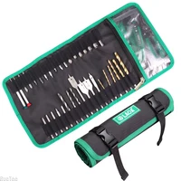 LAOA Tool Roll Up Bag with Transparent Zipper Pocket Tool Pouch for Drill Bit Screwdriver Bit Electrician Tools Man Storage Bag 1