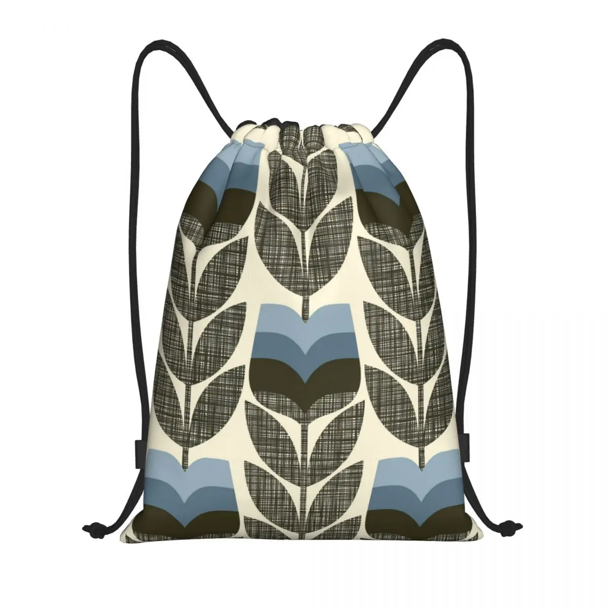 

Rose Bud Powder Blue Orla Kiely Print Drawstring Backpack Women Men Sport Gym Sackpack Foldable Shopping Bag Sack