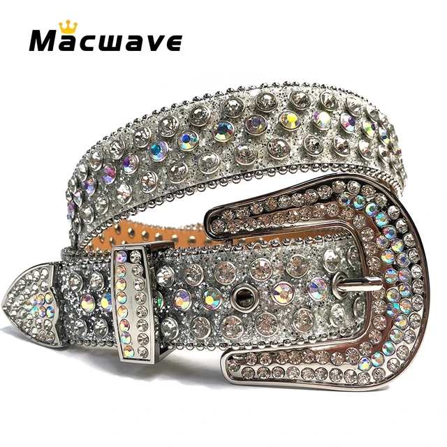  Haitpant Luxury Rhinestones Belt Cowboy Belts For Women Man  Crystal Designer Diamond Studded Belt : Clothing, Shoes & Jewelry