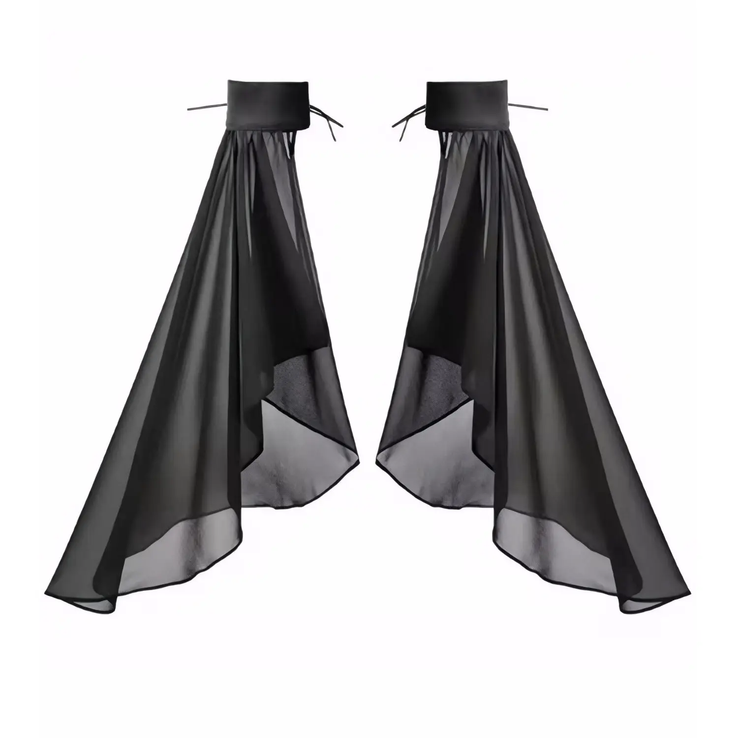 Ivory black flared wedding bridal long fingerless glove arm warmer prom performance dress diy accessories