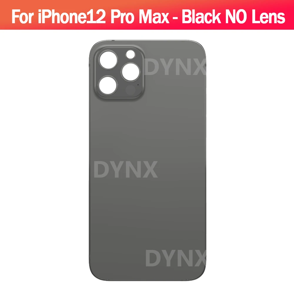 아이폰12 프로 맥스 후면 유리 커버, 빠른 교체용 하우징 배터리 커버, 빅홀 후면 유리 (렌즈 없음)