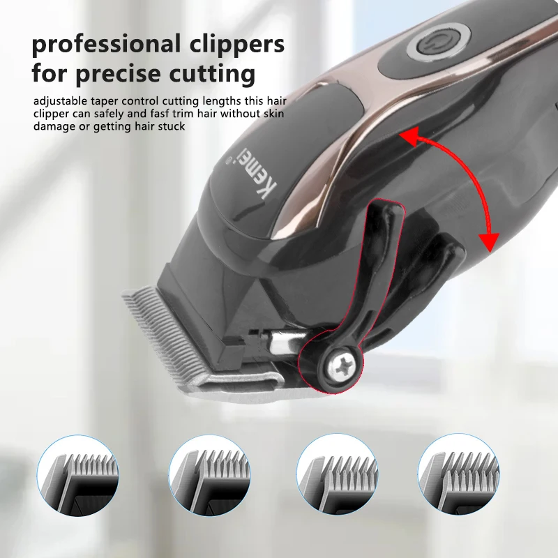 High Quality Professional kemei Electric Hair Clippers For Salon Barber Hair Trimmer KEMEI KM-1990 Rechargeable 5