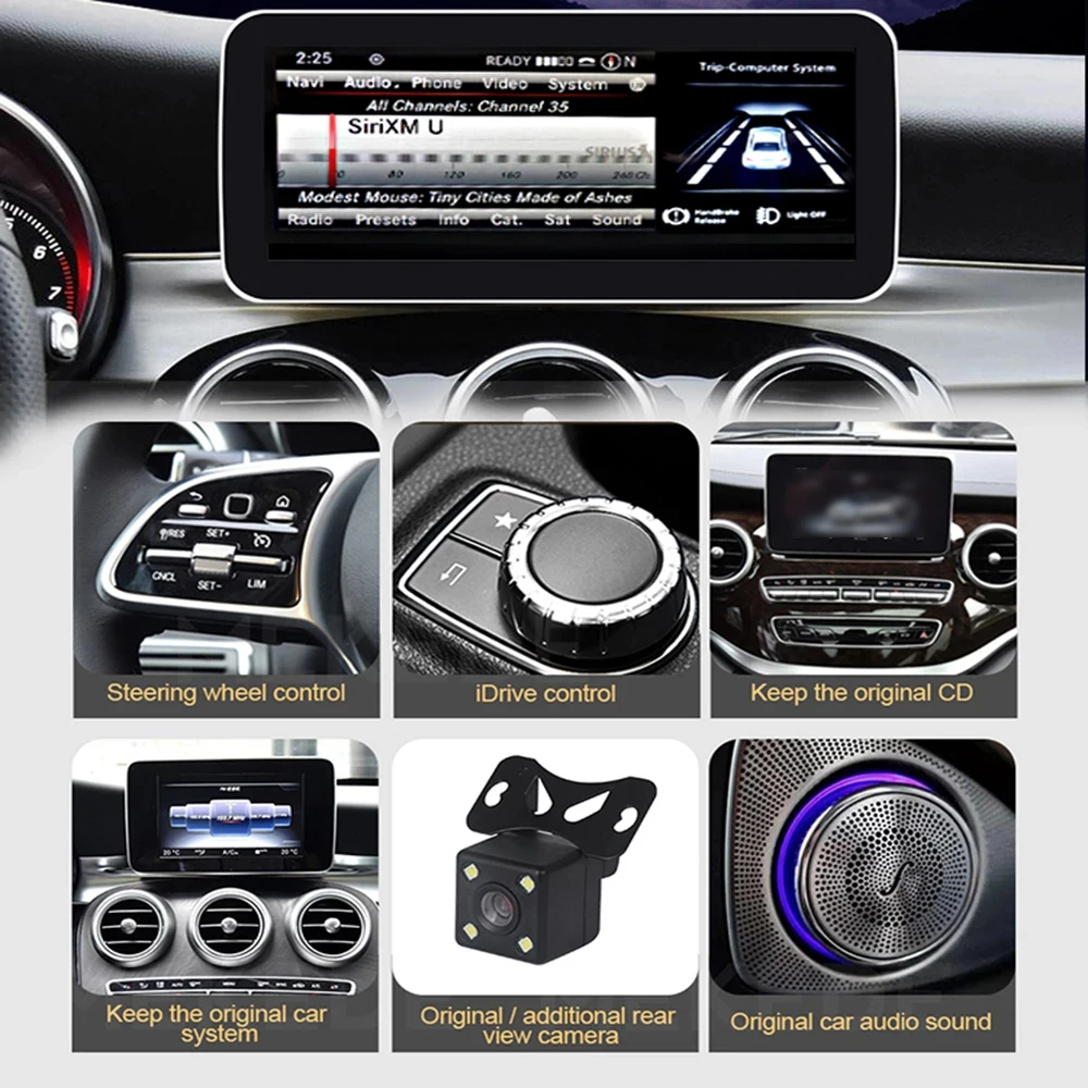10.25 Inch Android 13 For Mercedes Benz S Class W221 W216 CL 2005-2013 Car Multimedia Player GPS Navigation 4G WIFI BT Carplay